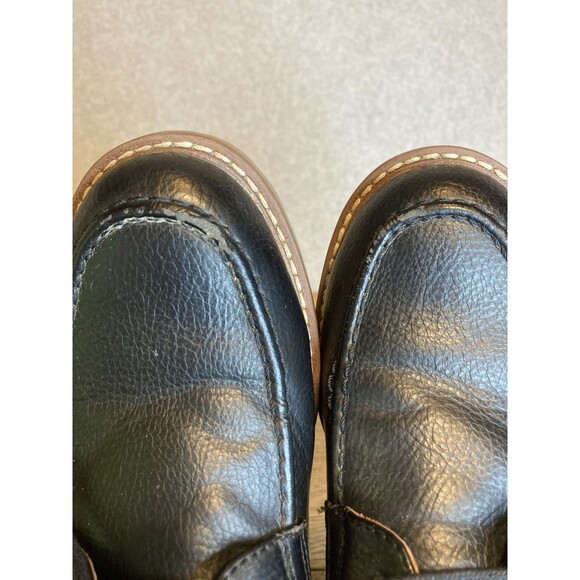 Madden Men’s sz 8 Black Combat Boot He Sone Style Faux Leather Brown Lug Sole main image 6